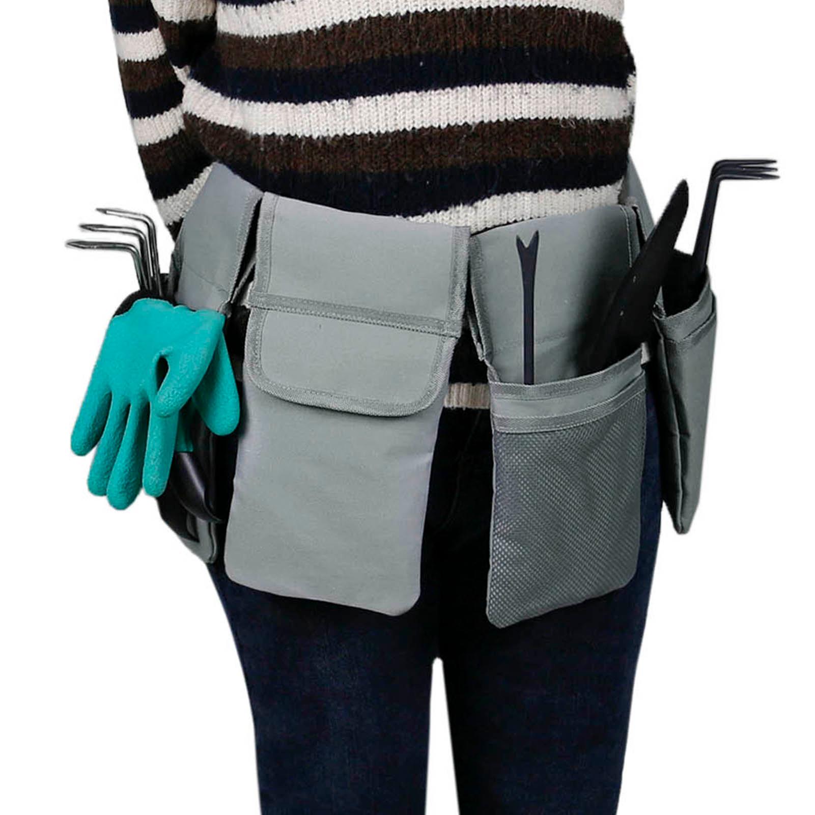 Đai thắt lưng đựng dụng cụ làm vườn với 4 túi kích thước vừa và nhỏ không thấm nước