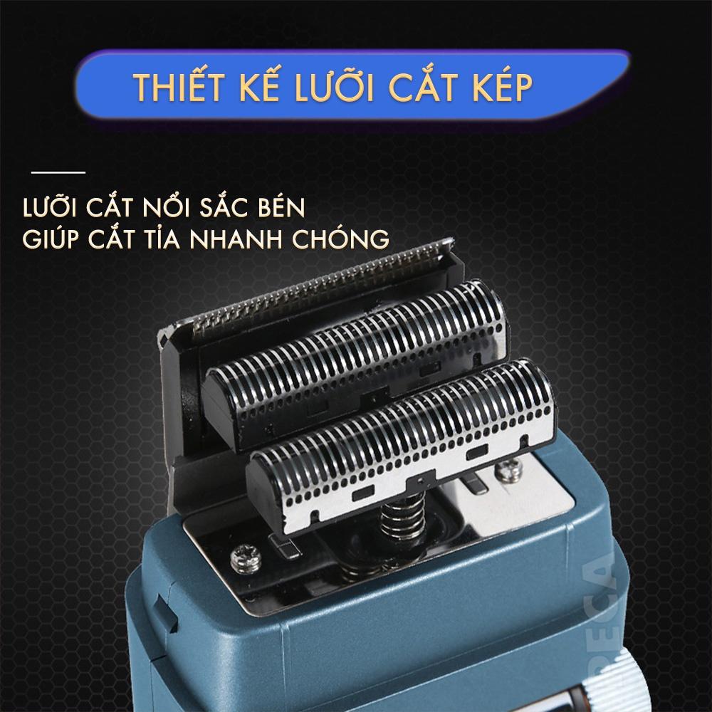 Máy cạo khô chuyên nghiệp Kemei KM-3385 chuyên dùng cạo râu, cạo đầu, fade trắng chân tóc, sạc nhanh USB 2 mức tốc độ