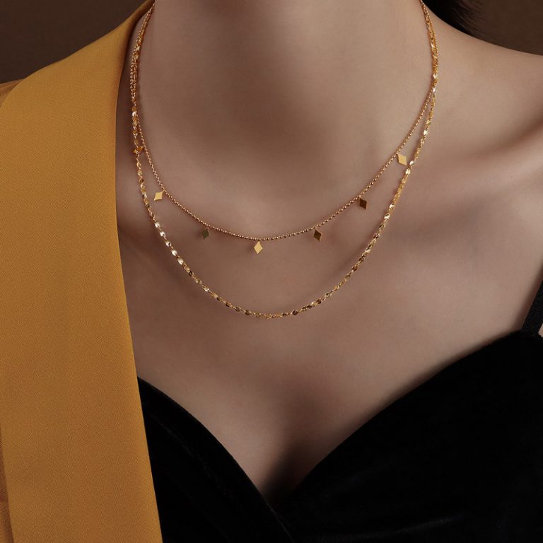 Dây Chuyền 2 Tầng Titan Ko Han Rỉ TT 3779