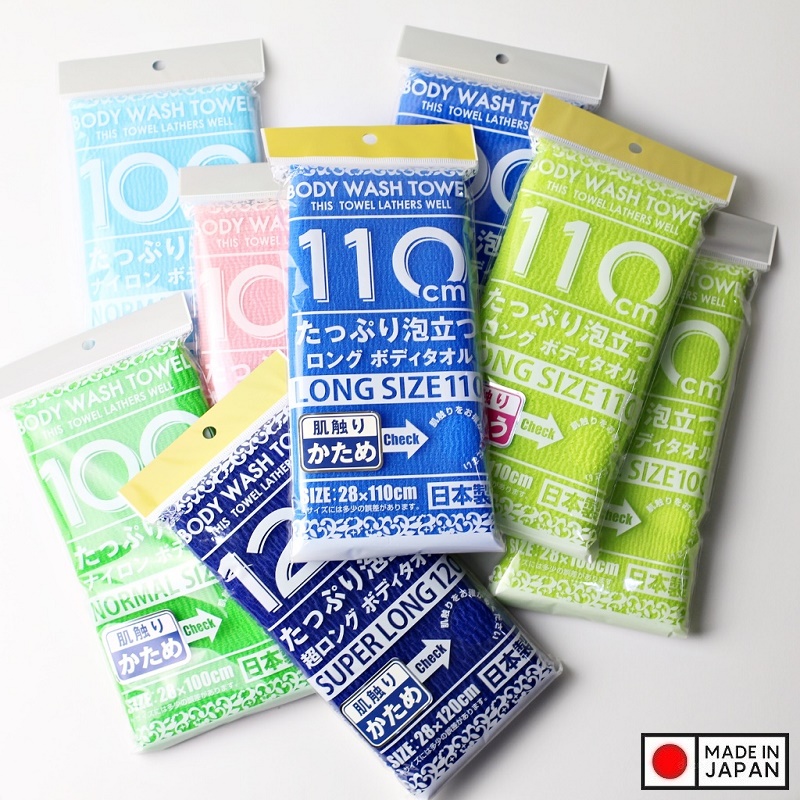 Khăn tắm tạo bọt Yokozuna Creation 28x100cm - Made in Japan