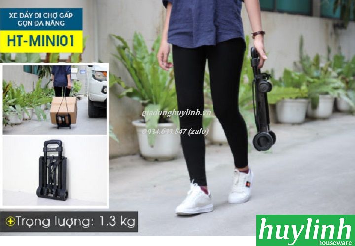 Xe kéo đẩy đi chợ đa năng Advindeq HT-MINI01 - Tải trọng 45kg - Hàng chính hãng