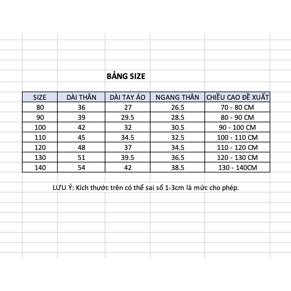 Áo thun bé trai bé gái, áo giữ nhiệt cho bé 1-7 tuổi hàng QC