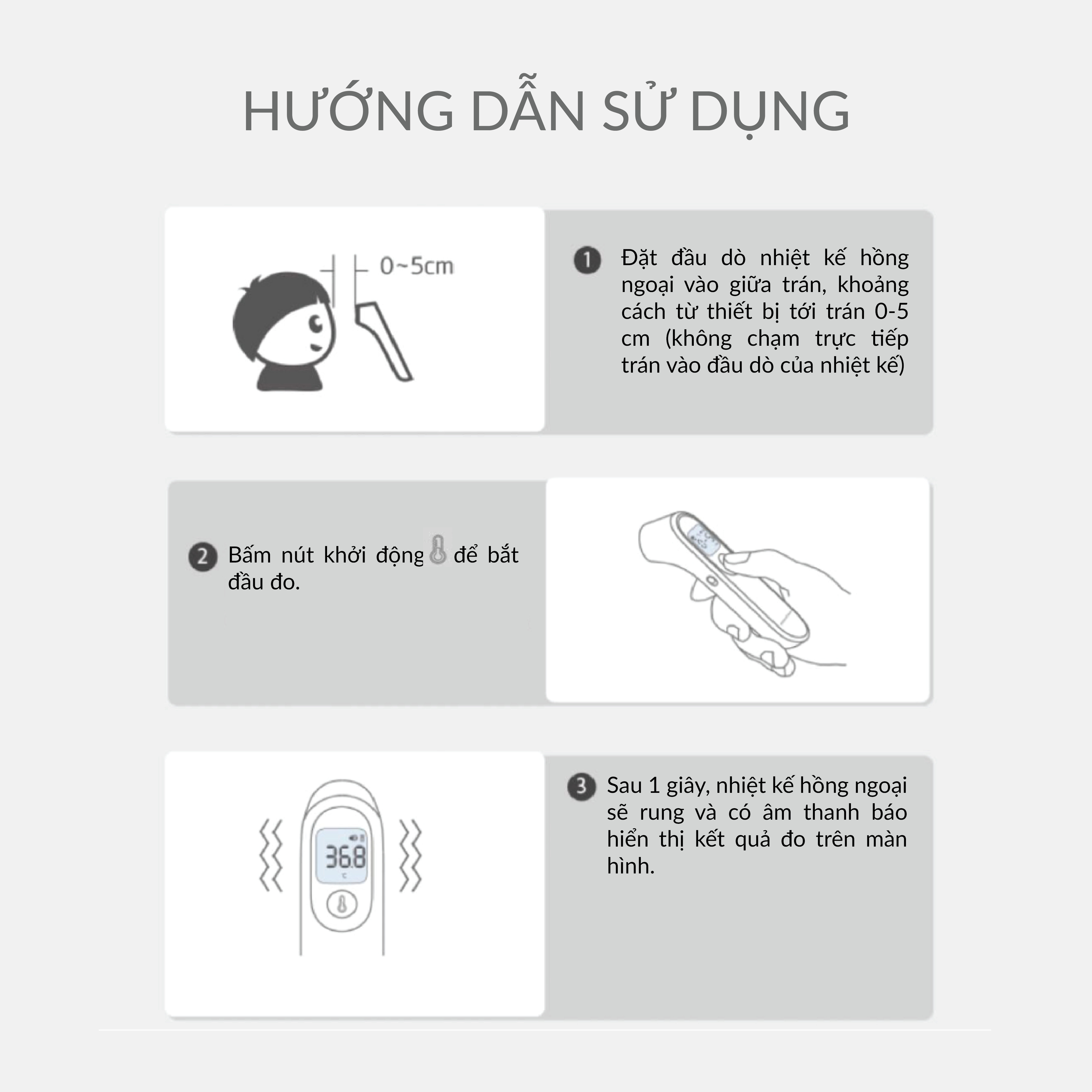 Nhiệt kế điện tử hồng ngoại không tiếp xúc Yuwell YT-1