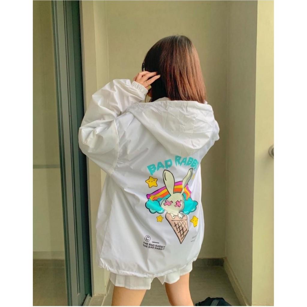Áo Khoác Dù Unisex - Áo Jacket Bomber Nam Nữ RABBIT 2 Màu Siêu Hot - LP.STORE