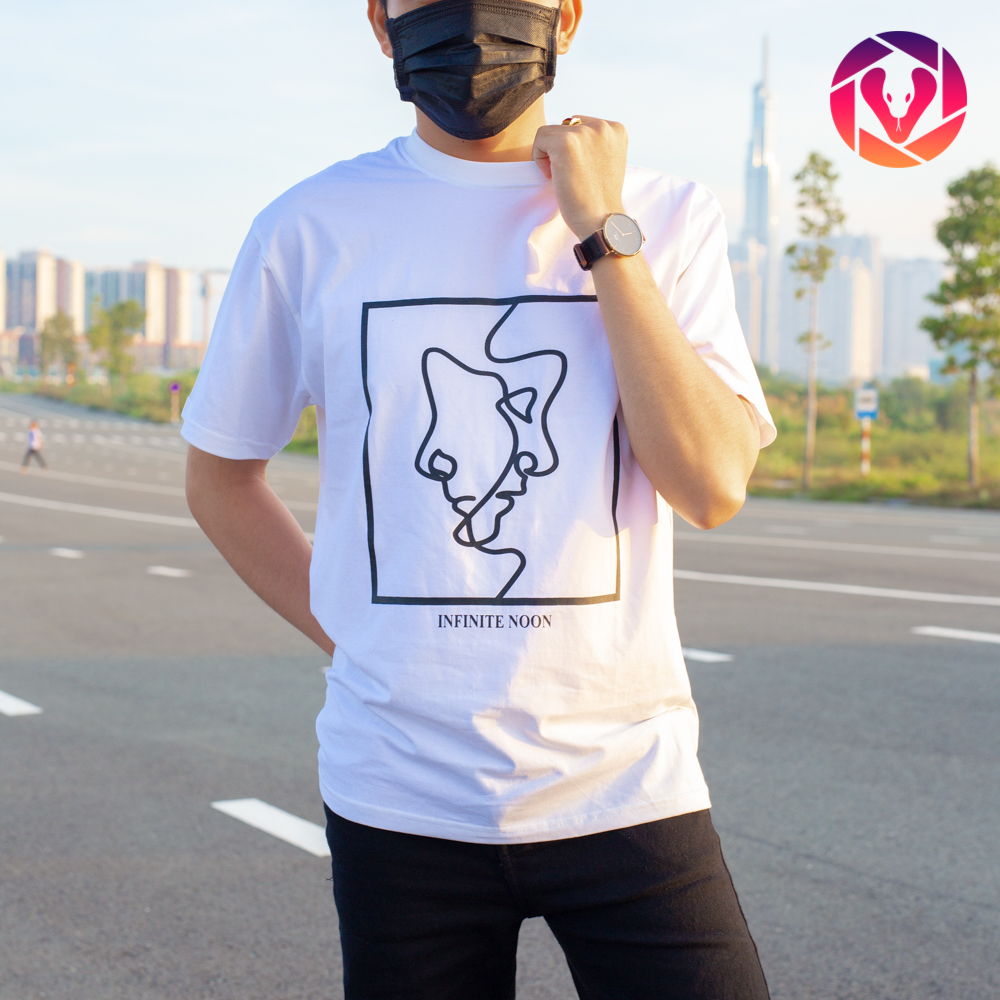Áo thun cotton trơn in hình độc đáo cá tính, áo cặp, tay ngắn, cổ tròn, form rộng cho nam và nữ