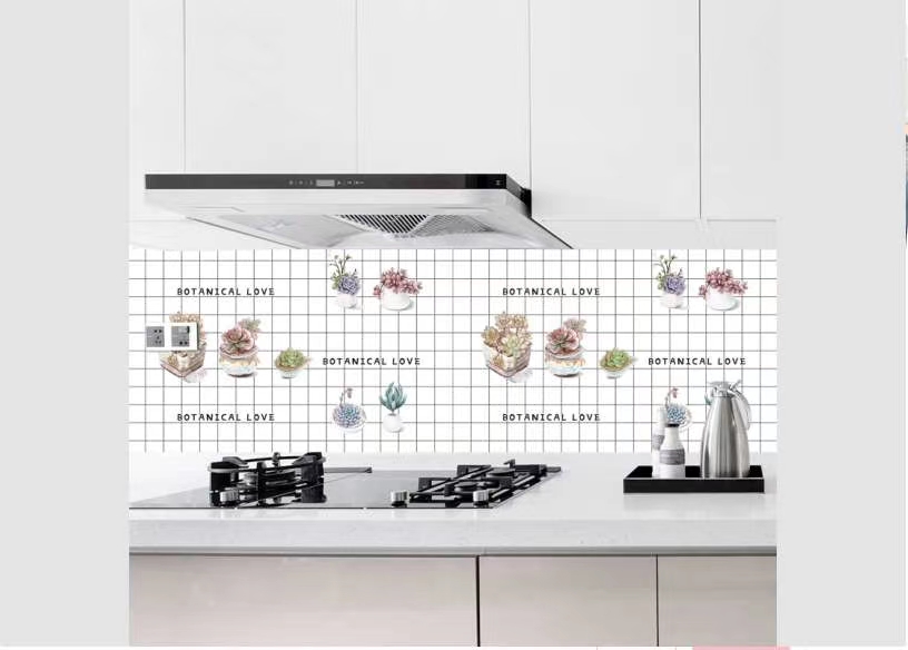 Cuộn 5MÉT Decal giấy dán bếp tráng nhôm cách nhiệt khổ 60cm MẪU SEN ĐÁ