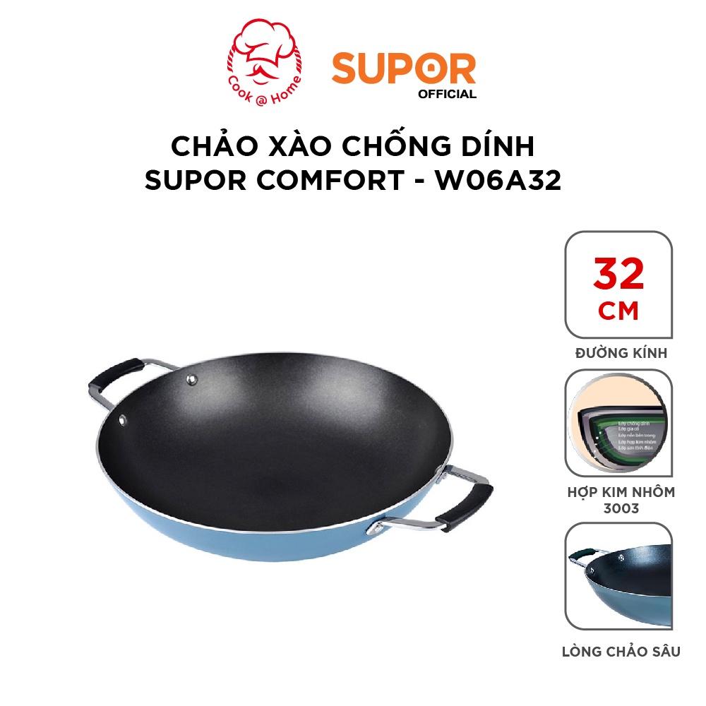 Chảo xào chống dính Comfort Supor 32cm W06A32- 36cm W06A36