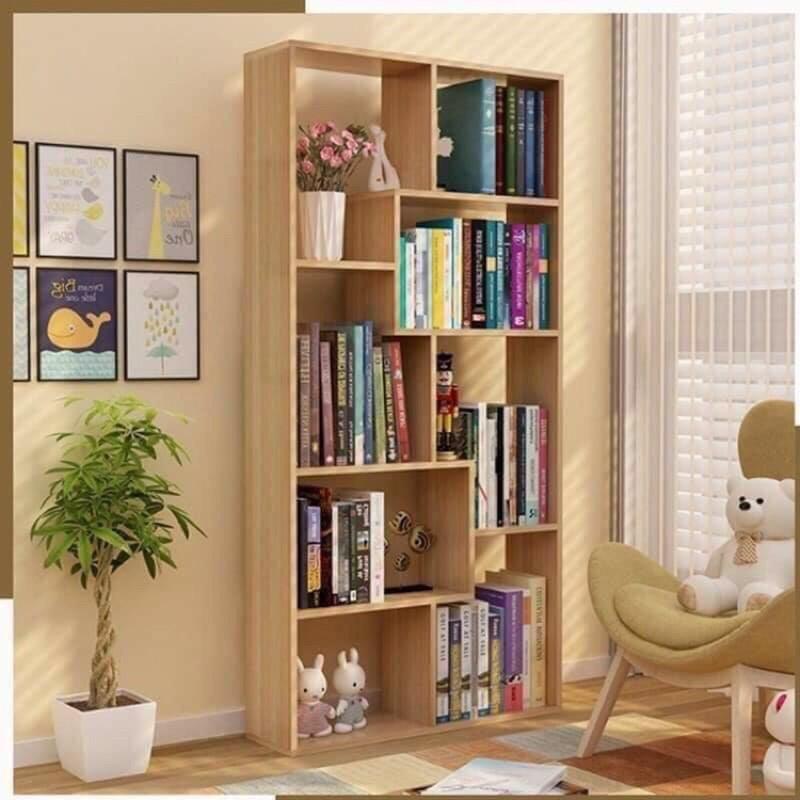 Kệ Sách Gỗ Chữ U Loại Tốt, Uy Tín,Trang Trí Nhà Hiện Đại Size 145x70x20cm