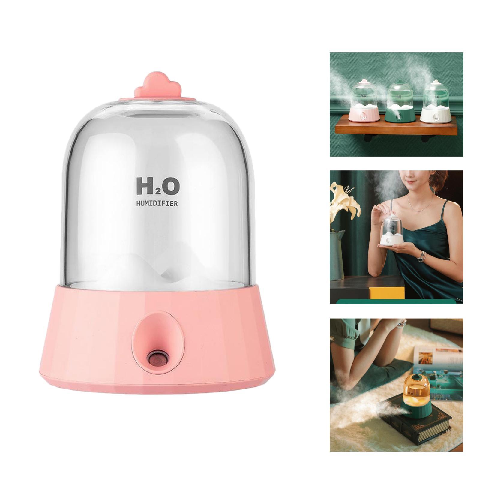 Quiet Humidifiers 400ml Cool Mist Humidifier with Night Light, Waterless Auto-Off Ultrasonic Home Office Skin Care Steamer