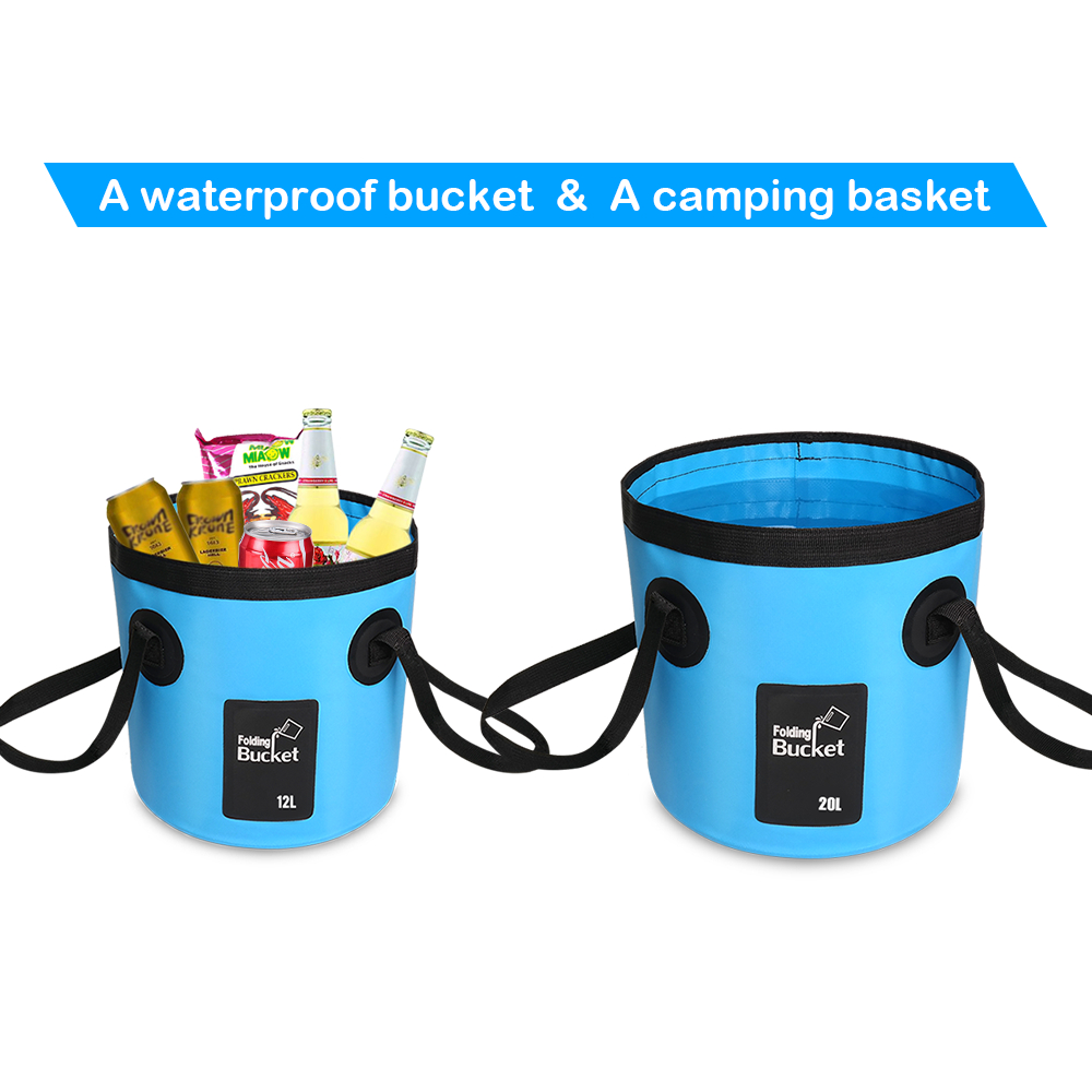 Thùng đựng nước gấp gọn dùng trong cắm trại du lịch 12L/20L
