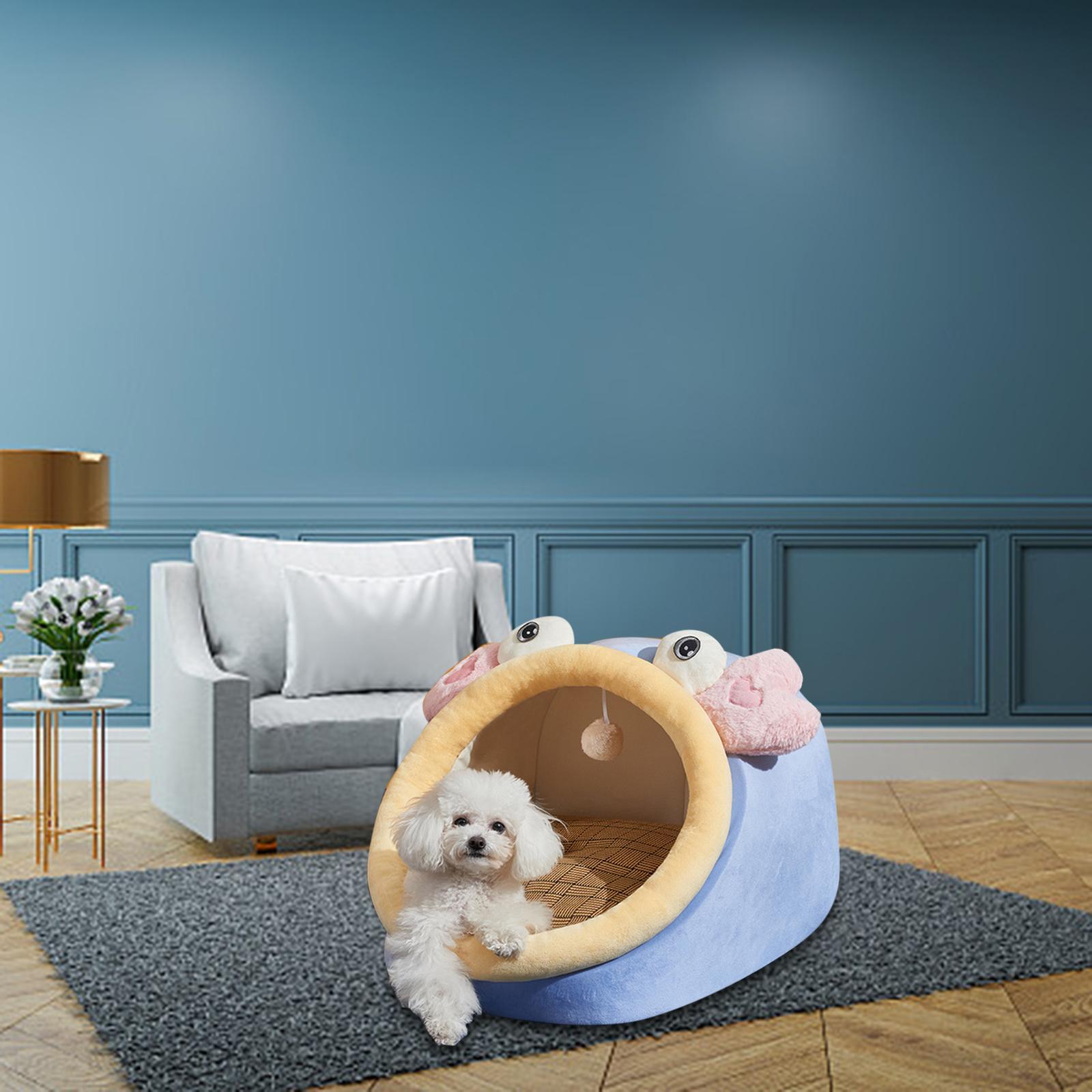 Small Dog Sleeping Bed Pet Cat House Nest Washable Winter Puppy Kennel Toy Supplies for Indoor Outdoor