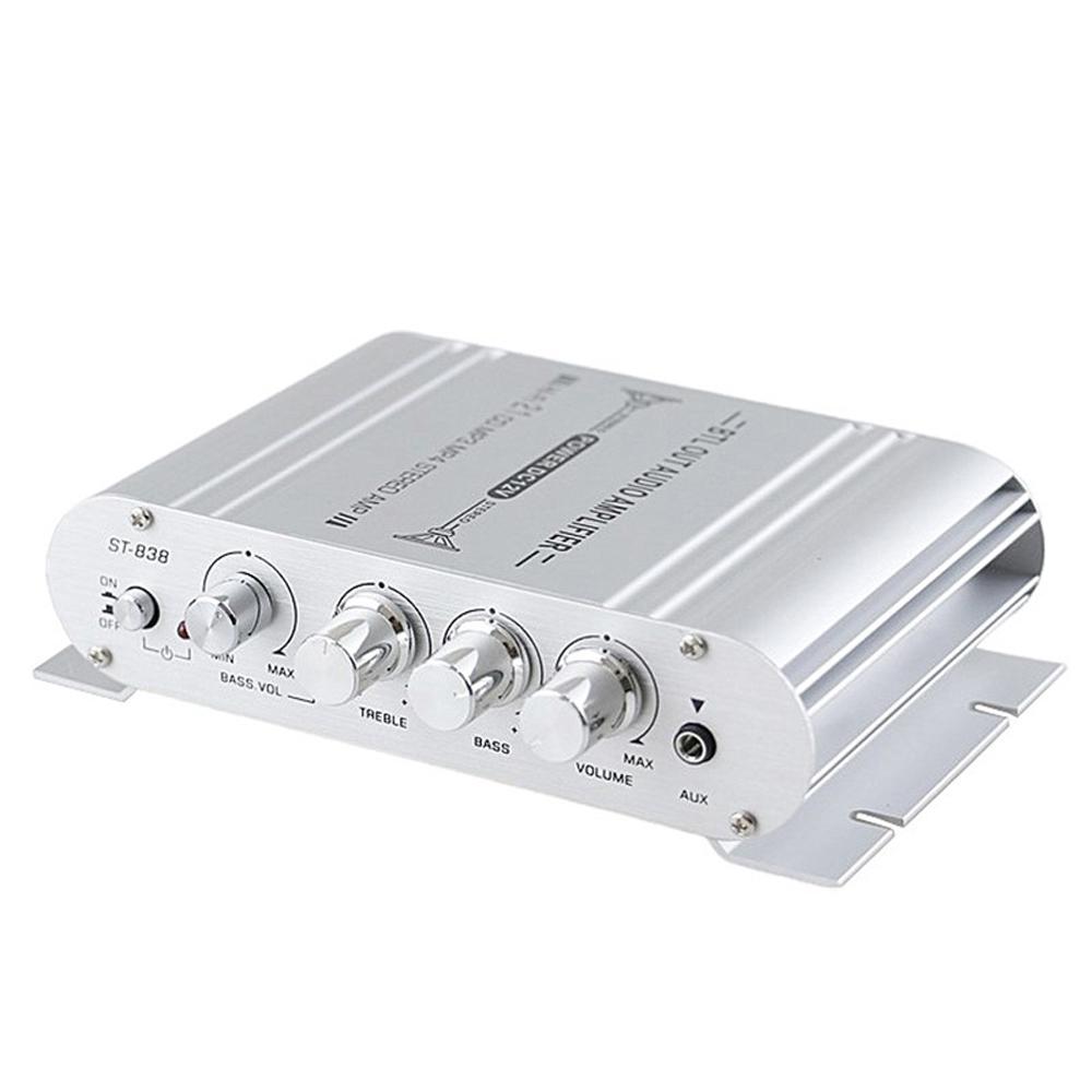 Mini Digital Hi-Fi Power Amplifier 2.1CH Subwoofer Stereo Audio Player Car Motorcycle Home Power Amplifier