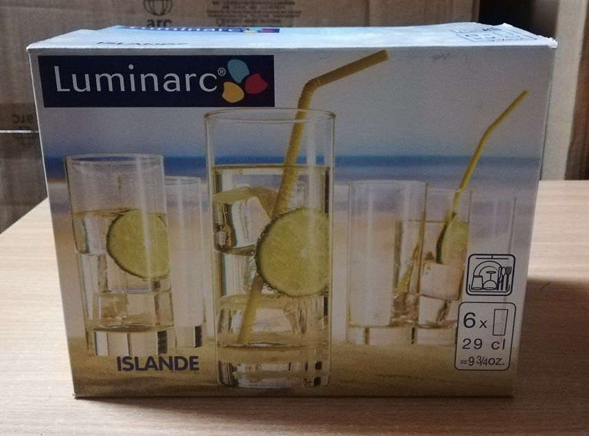 Bộ 6 Ly Cao Thuỷ Tinh Luminarc Islande D6293 (290ml)