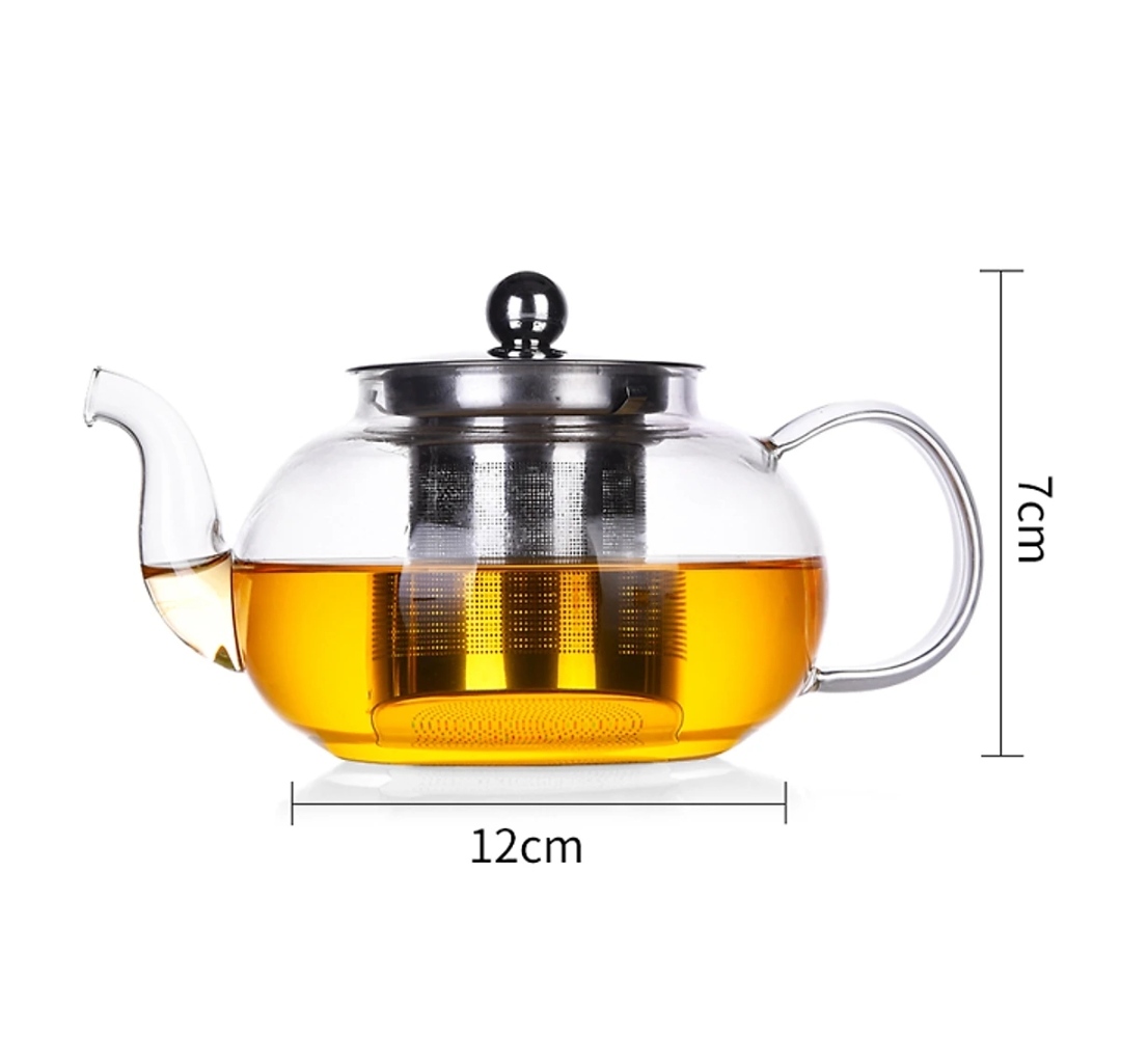 Ấm pha trà thủy tinh lõi lọc inox thủy tinh chịu nhiệt 16c ( tặng sét 4 cọ vs vòi ấm nội địa nhật bản)