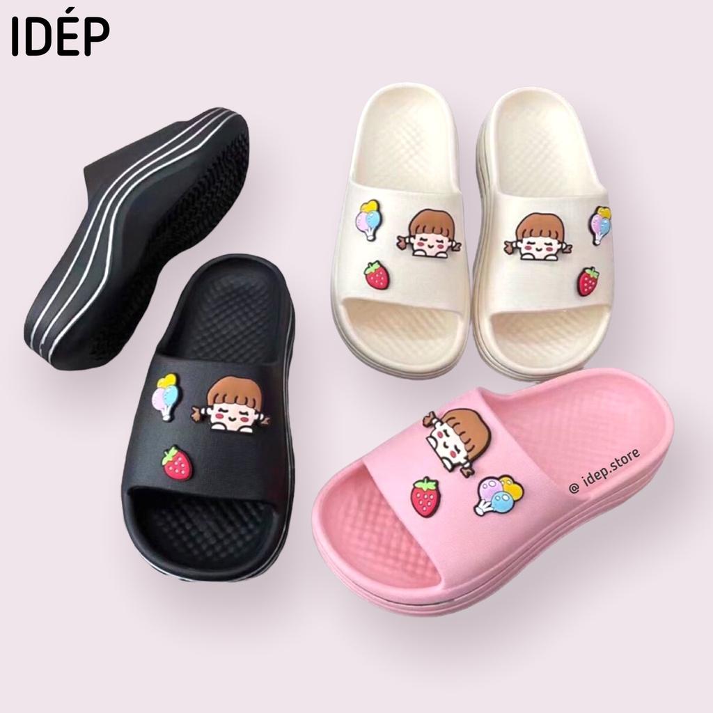 Dép bánh mì Baya Chibi cô gái đế độn cao 5cm EVA siêu nhẹ iDÉP DL244