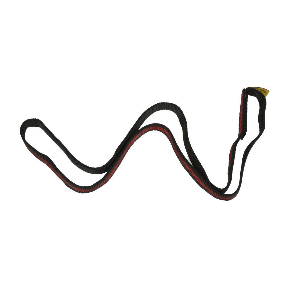 60cm Polyester Rock Tree Climbing Sling Strap Outdoor Mountaineering Black