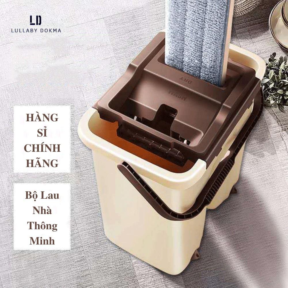 Chổi Lau Nhà - Cây Lau Nhà Thông Minh 2 Ngăn Tự Vắt – Xoay 360 độ thông minh kèm thùng vắt 2 ngăn size lớn cao cấp -❖Khu
