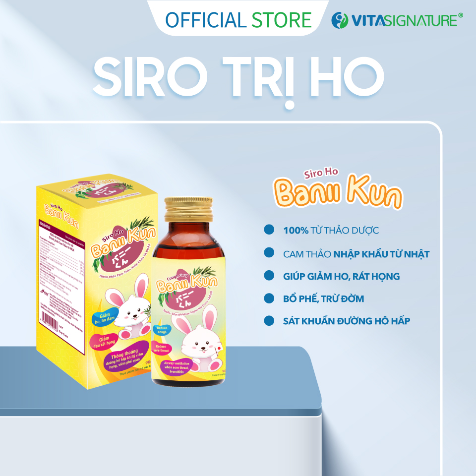 Siro ho Baniikun-Vita Signature- 100% thảo dược- chai 90ml
