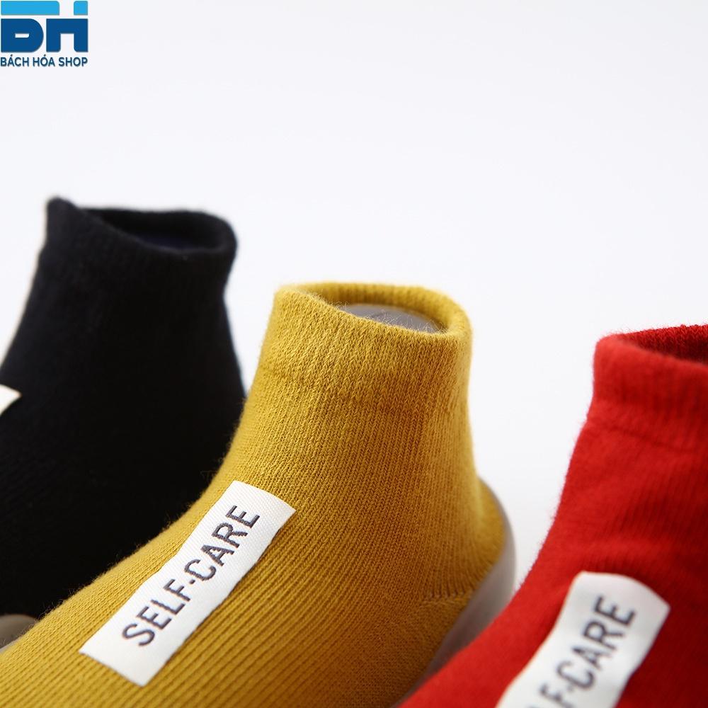 Giày Bún Cao Cổ cho bé tập đi, đế cao su mềm,co dãn, chống trơn, chống vấp nhiều màu đáng yêu