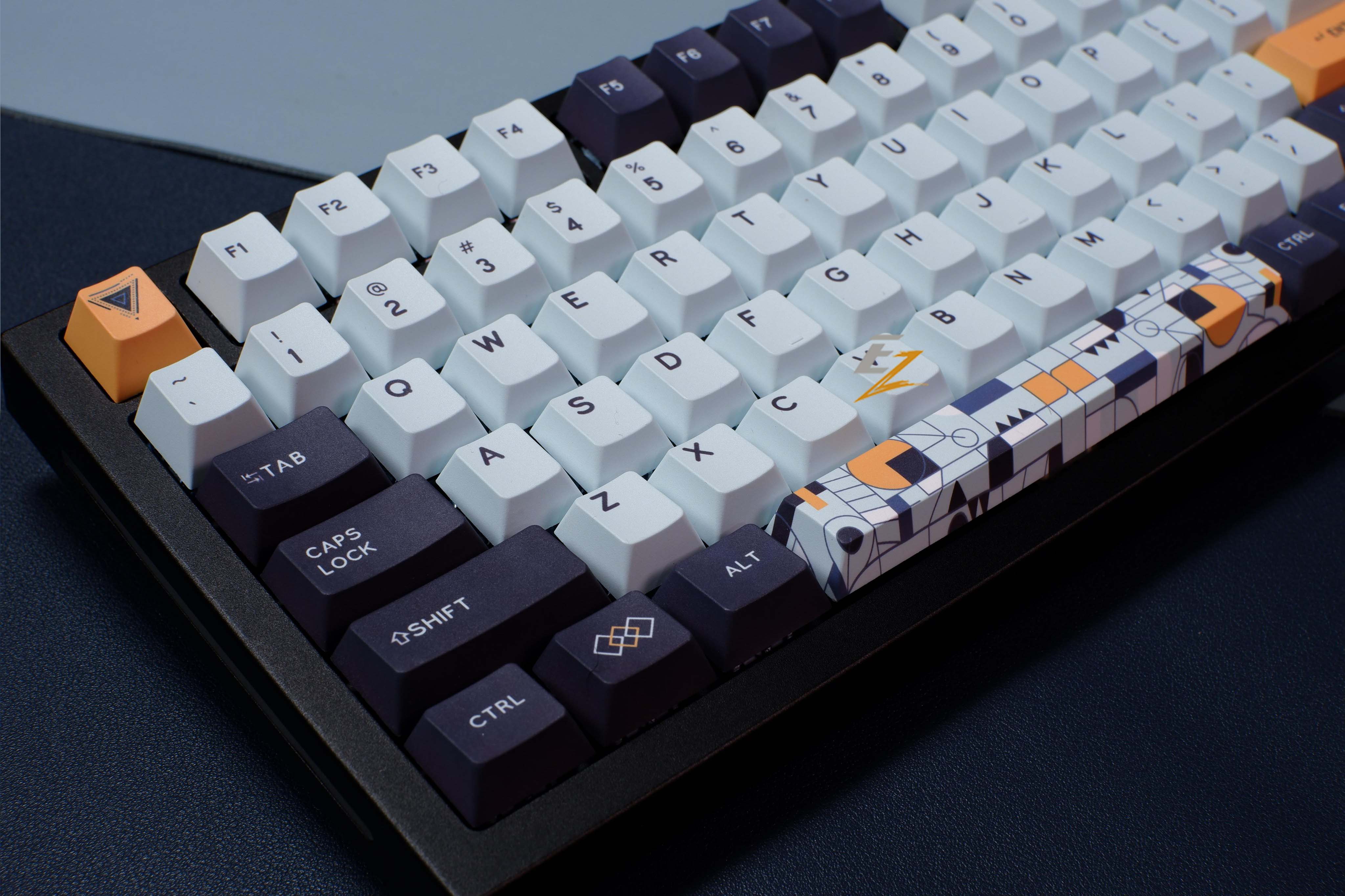 Keycap Cherry DAGK Black Blue 126 Phím Cho Bàn Phím Cơ