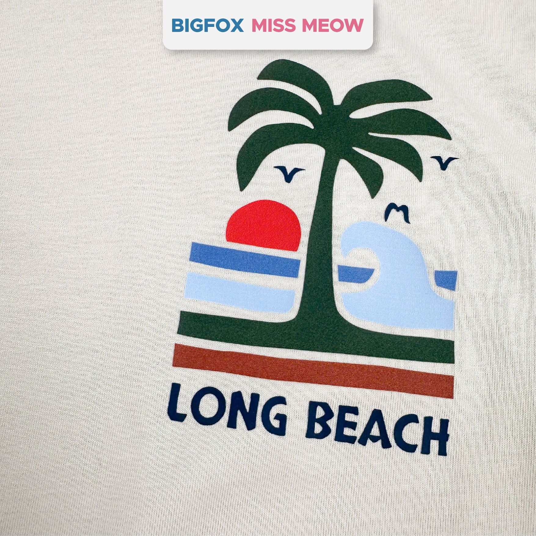 Áo bé trai Bigfox Miss Meow mùa hè chất cotton size đại cộc tay in đẹp cỡ 3,7,9,11 tuổi 30kg 40kg
