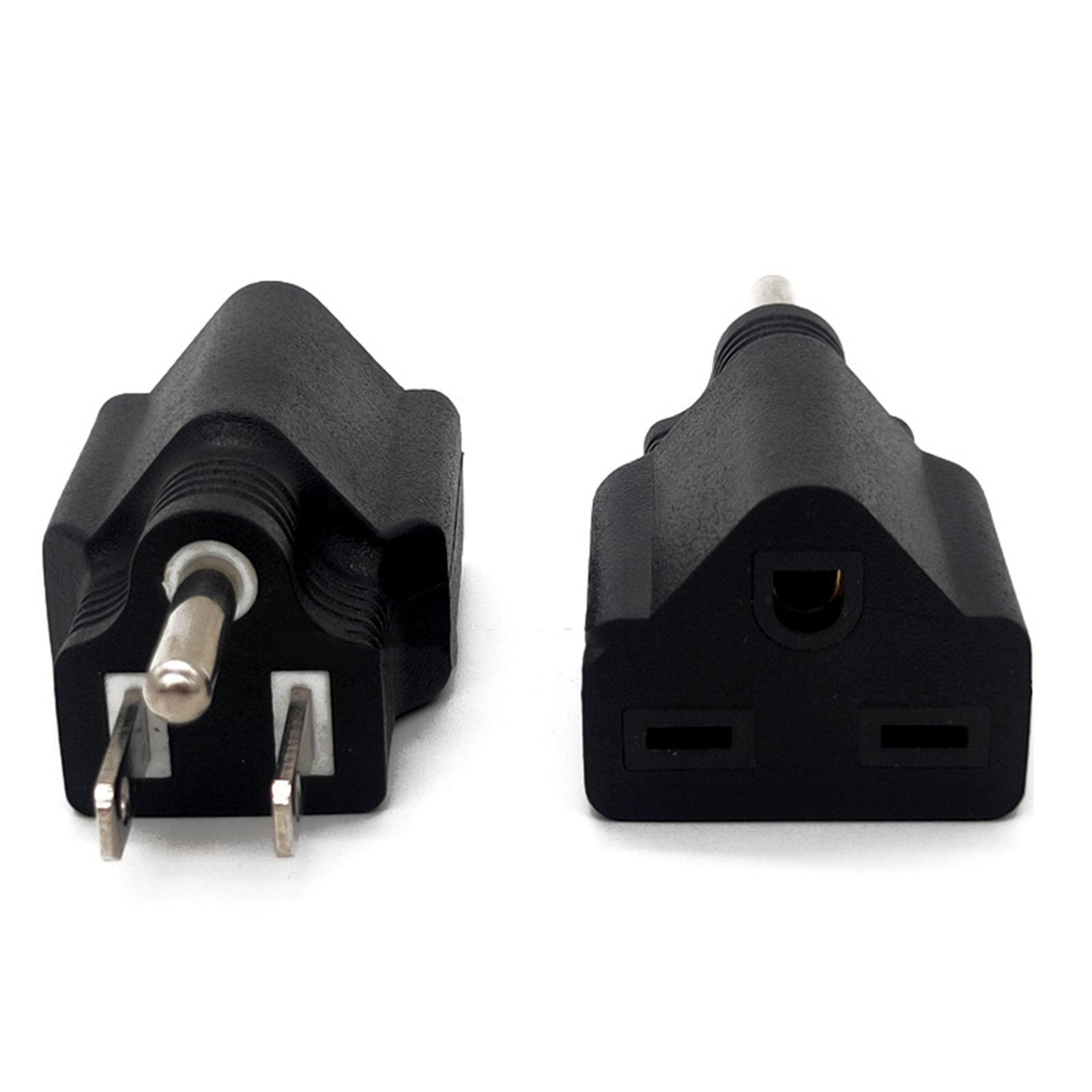 Portable 110-120V to 220-240V Plug Adapter Black