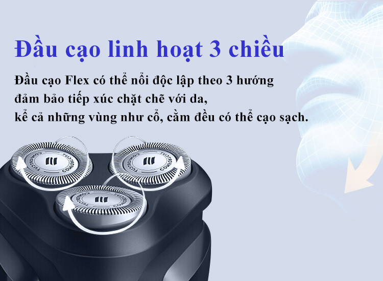 Máy cạo râu philips điện đa năng khô và ướt 3 lưỡi tự mài S1060 - Hàng nhập khẩu