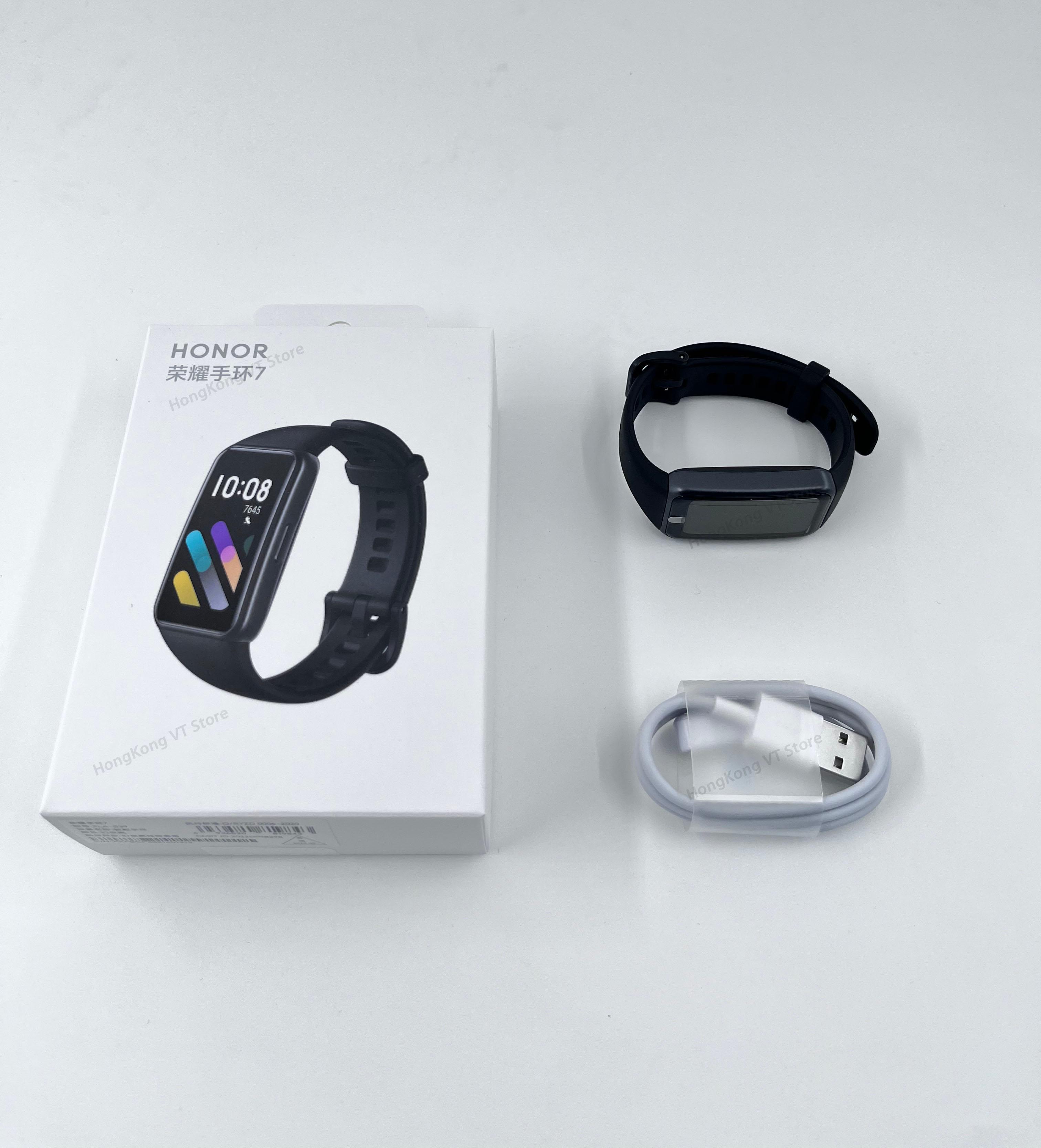 Phiên bản toàn cầu Danh dự Band 7 SmartWatch Blood Oxygen Time Monitor 5atm SmartBand 1.47 '' AMOLED Màn hình Bluetooth 5.0 Màu sắc: Dây đeo màu xanh lá cây