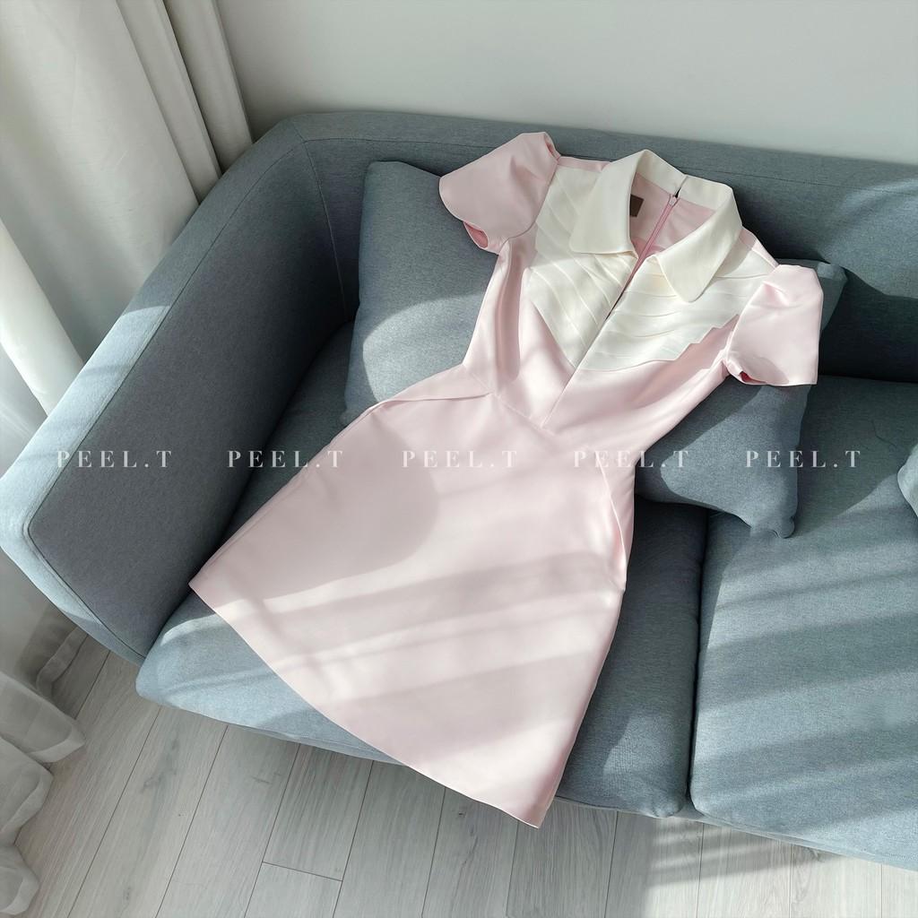 PEEL.T - Laverna Dress - Đầm baby cổ sơ mi tay phồng thiết kế đi chơi, dự tiệc, công sở