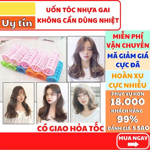 Lô 6 dụng cụ cuốn tóc uốn tóc phổ thông không xài điện xài nhiệt hiệu quả