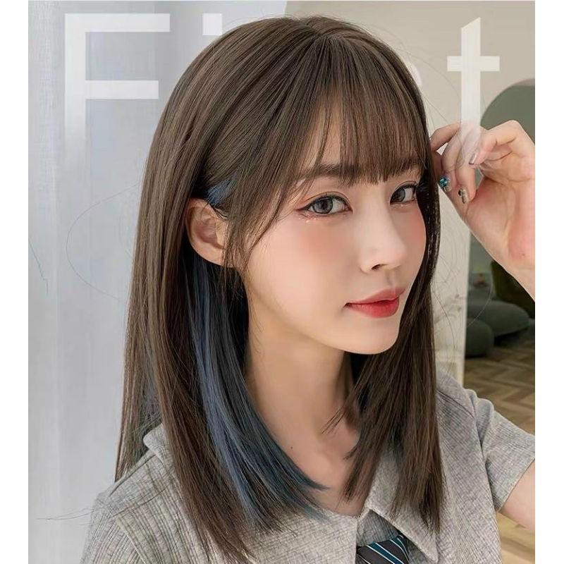 Tóc giả nữ đẹp ️ ️ Nguyên đầu line xanh