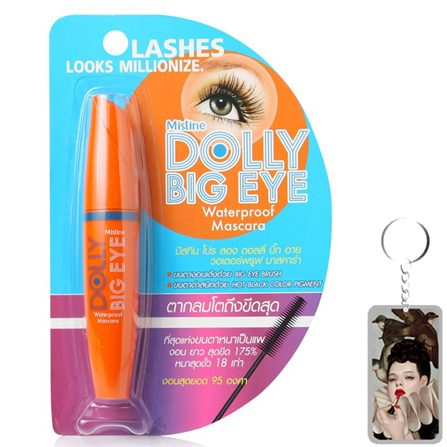 Chuốt mi cong chống nhòe kháng nước Mistine Dolly Big Eye Thái Lan 6ml tặng móc khóa