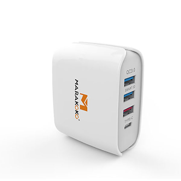 Sạc điện thoại Marakoko MA11, 4 cổng 30W, 1x Quick Charge 3.0, 2x Smart Charge và 1x Type -C