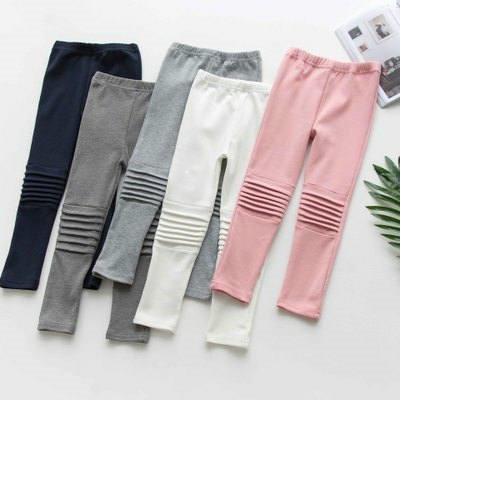 Quần legging bé gái thun cotton phối kiểu lạ hàng vnxk