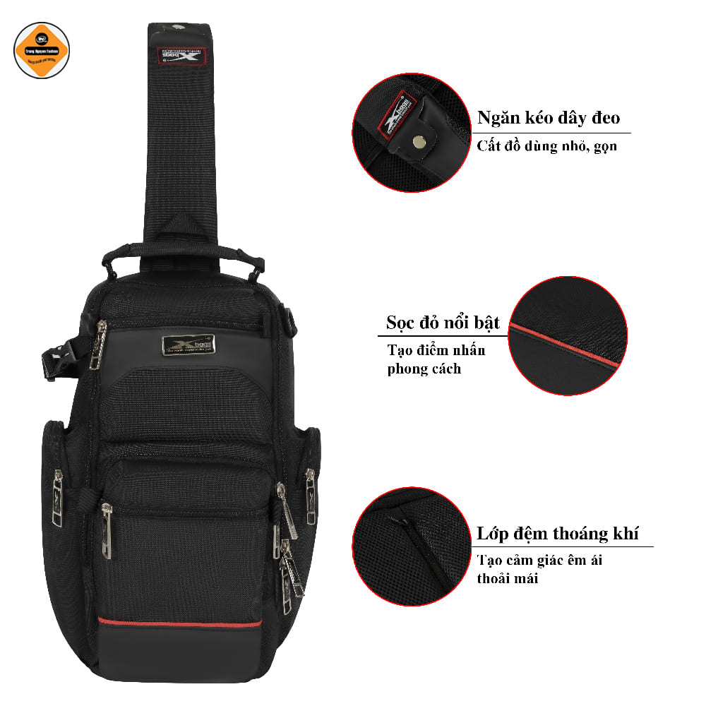 Túi Đeo Chéo Cao Cấp Xbags Apex – Túi Đeo Chéo Nam Thời Trang Nhiều Ngăn, Thiết Kế Đa Năng Cá Tính Sang Trọng XB9103