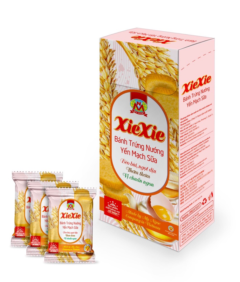 250g Bánh trứng nướng XIEXIE YẾN MẠCH sữa tươi MỸ NGỌC