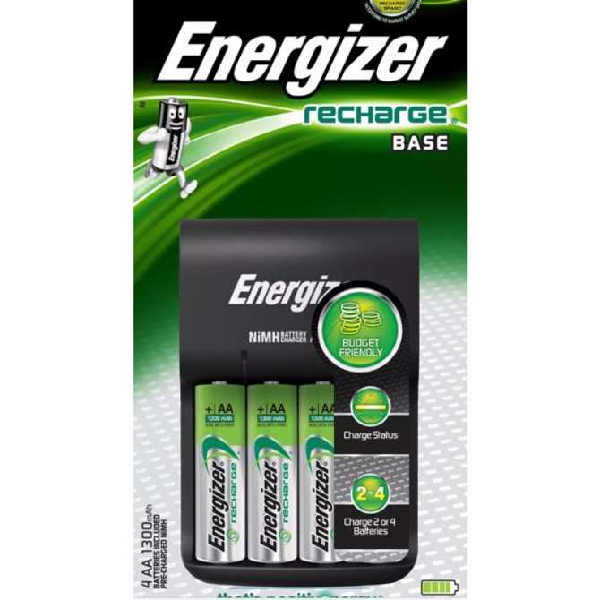 Bộ sạc Energizer Charger kèm 4 pin Ener AA 2000mAh, tự ngắt sạc (CHVCM4)