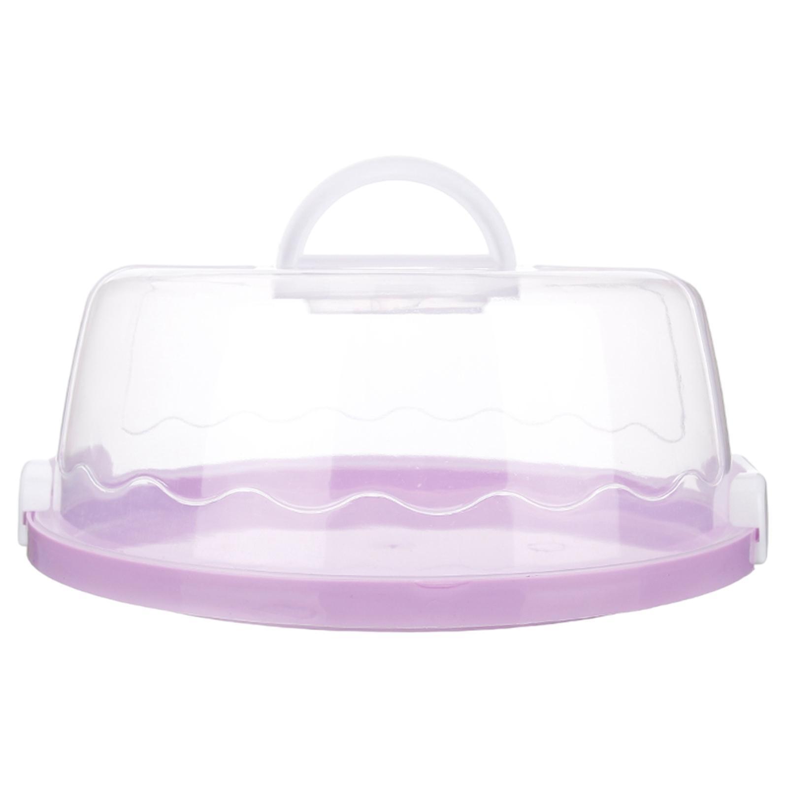 Cake Stand with Lid Cover Handle Round/Square Cake Keeper Clear Birthday