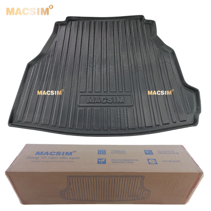 Thảm lót cốp Mercedes C-Class 2022+ nhãn hiệu Macsin chất liệu tpv cao cấp màu đen