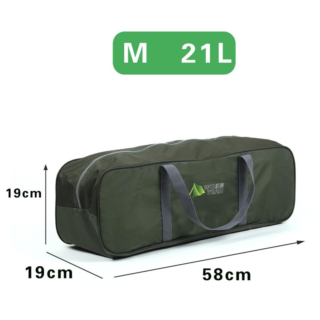 2xOutdoor Travel Duffel Bag Camping Equipment Zipper Storage Bag Green M