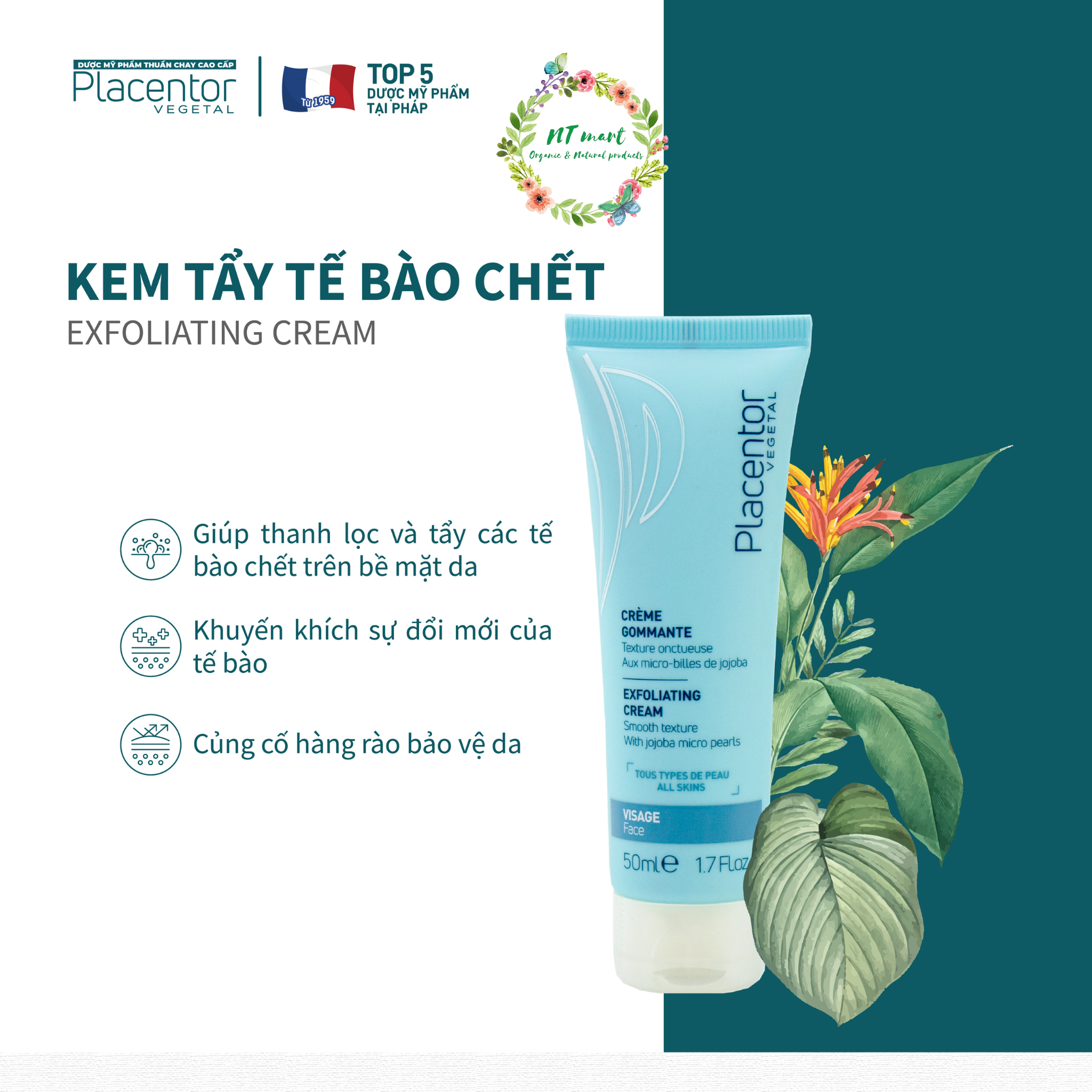 [THUẦN CHAY] Kem Tẩy Tế Bào Chết Placentor Exfoliating