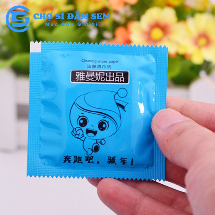 Khăn giấy ướt mini du lịch, khăn giấy nén mẫu vuông giả BCS lạ mắt, siêu cute G378-KhanBCS