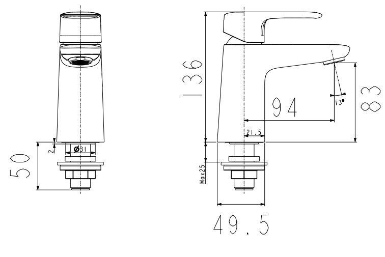 Vòi lavabo lạnh WF-1M06 (FFASM106) Loven -hàng chính hãng  American Standard