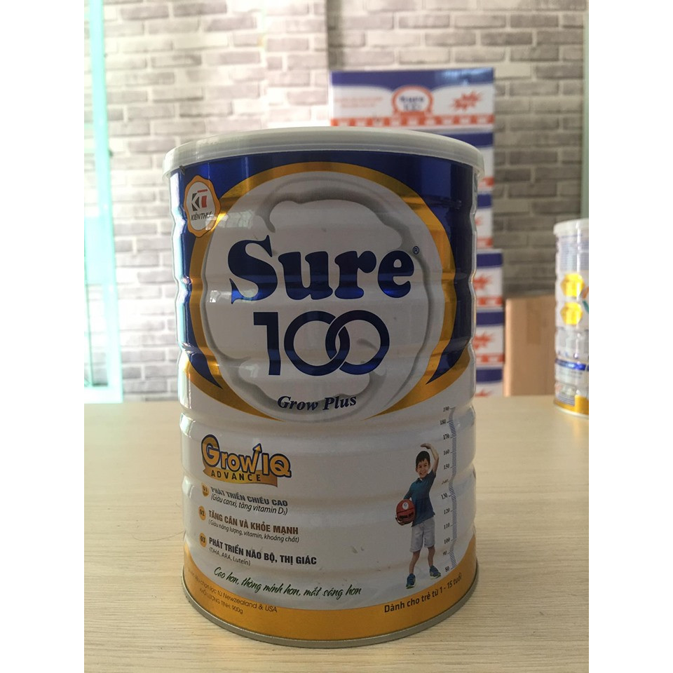 Sữa Sure 100 Grow IQ Plus 900g