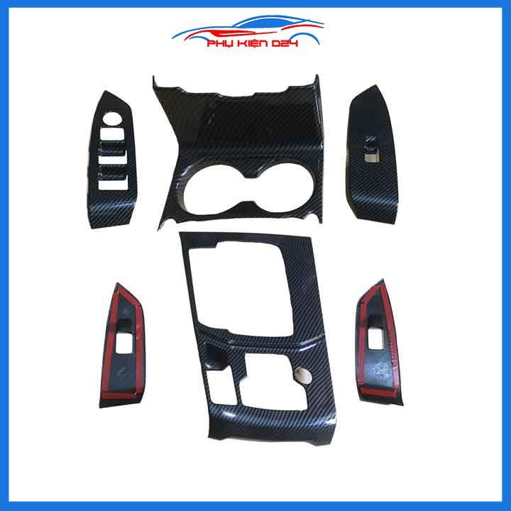 Ốp nội thất cho xe ô tô CX5, CX-5 2017-2018-2019-2020-2021-2022 vân Cacbon ABS bảo vệ chống trầy xước và làm đẹp xe