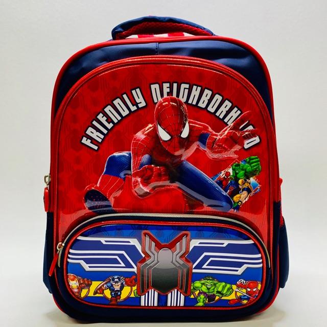 Balô đi học cho bé trai cấp 1 hình Siêu nhân nhện Spiderman - TQ