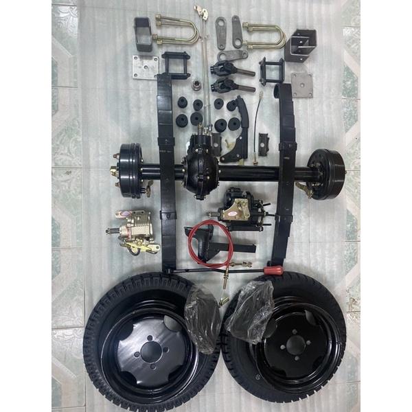 Bộ combo chế xe 3 bánh,cầu sọ 70cm,số tiến lùi dùng cho động cơ 100cc,110cc,125cc.cốt vào máy 17mm