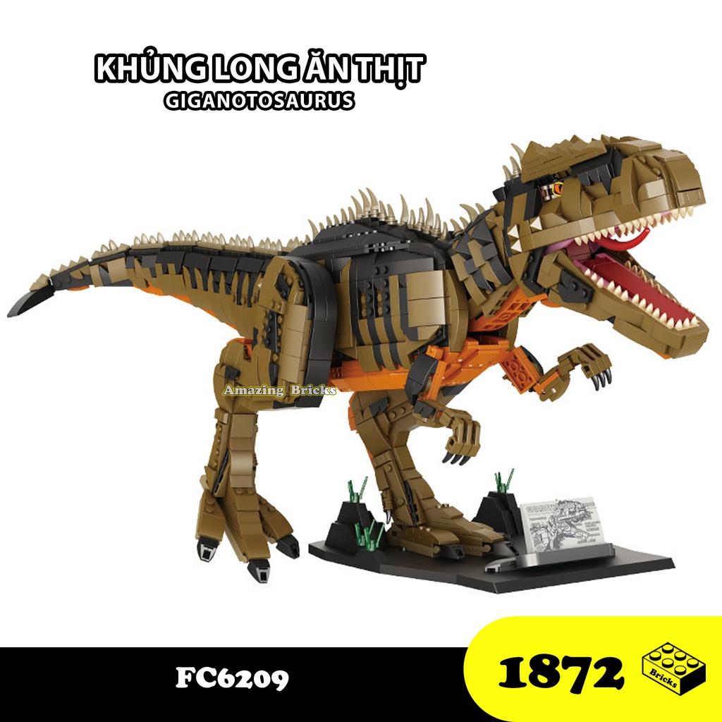 Đồ chơi Lắp ráp Khủng Long ăn thịt Giganotosaurus, FC6209 Xếp hình thông minh, Mô hình Khủng Long