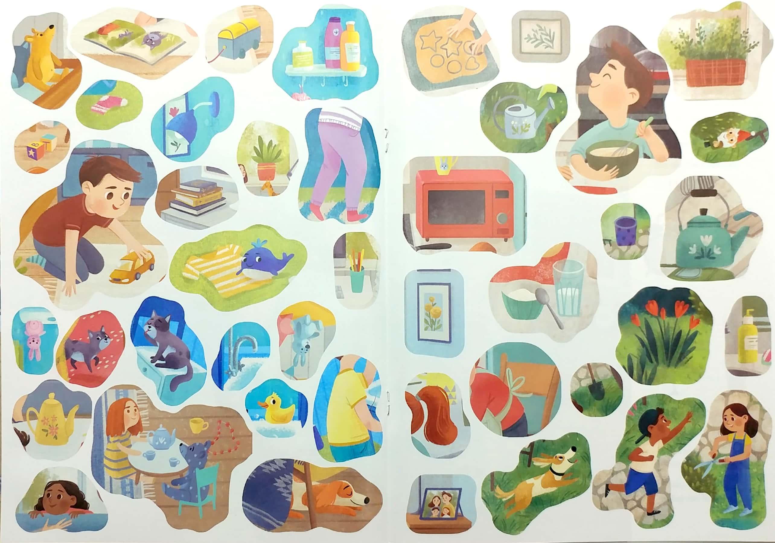 Sách Bóc Dán Thông Minh - Luyện Tay Thật Khéo, Luyện Mắt Thật Tinh - Mái Ấm Thân Yêu