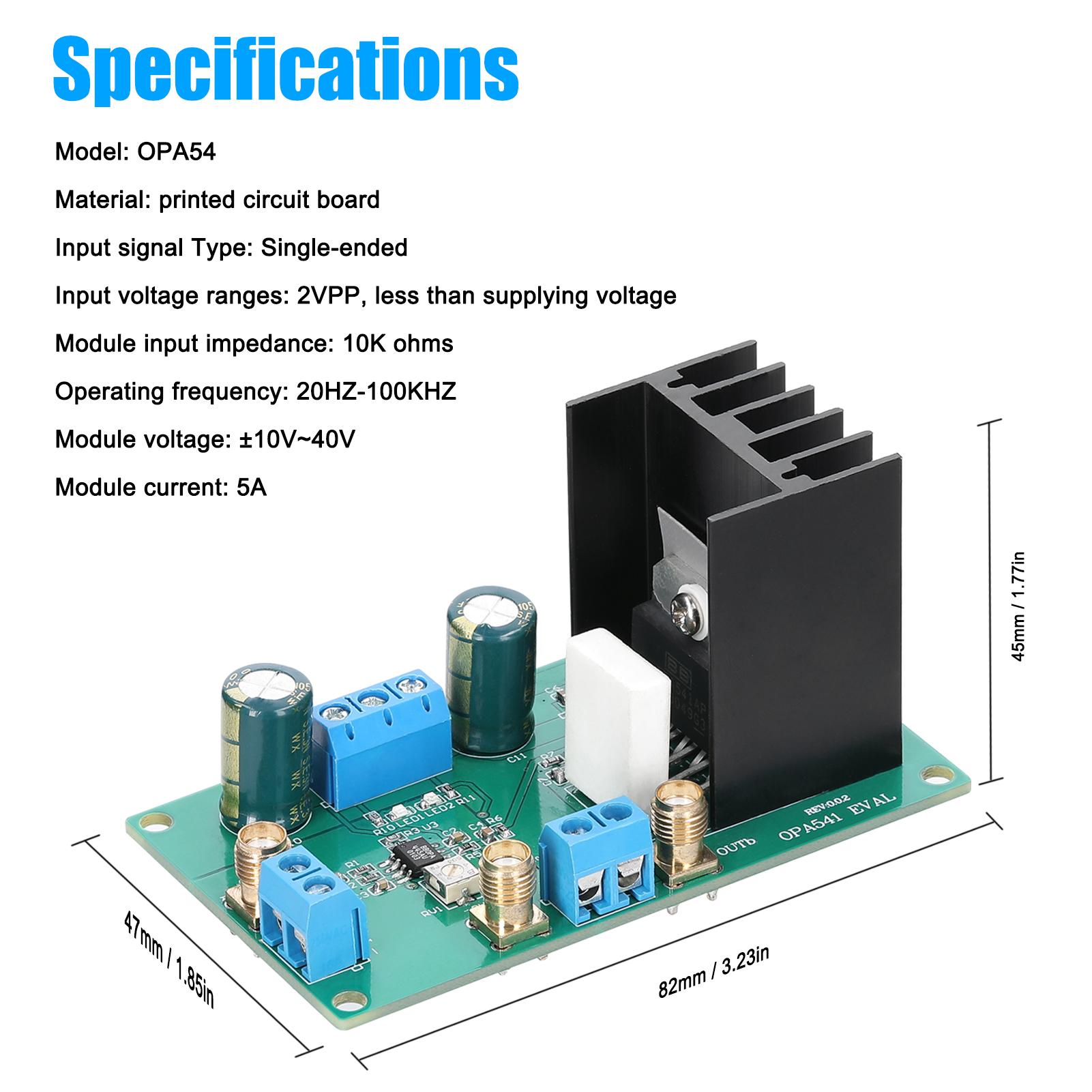 Low Frequency Power Amplifier Module High-Voltage High-Current Operational Amplifier for Motor Drive Small Signal Amplification Servo Amp Audio Signals Amplifier